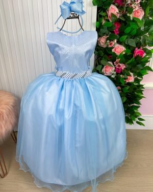 Vestido Marie Longo Larissa Azul Bebe