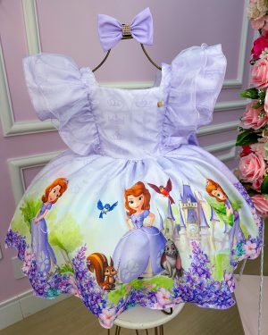 Vestido Temáticos Kids Princesa Sofia