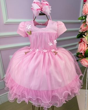 Vestido Vila Lele Jardim Encantado Alice Rosa Bebe