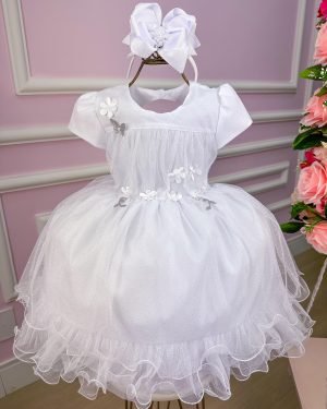 Vestido Vila Lele Jardim Encantado Alice Branco