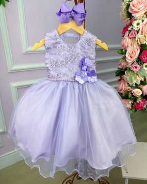 Vestido Vila Lele Jardim Encantado Flora Lilas
