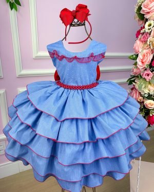 Vestido Giovanella/Giovanela Jeans 5 Babados Babadinhos Raqu