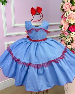 Vestido Giovanella/Giovanela Jeans Babadinhos Tule Rafaela