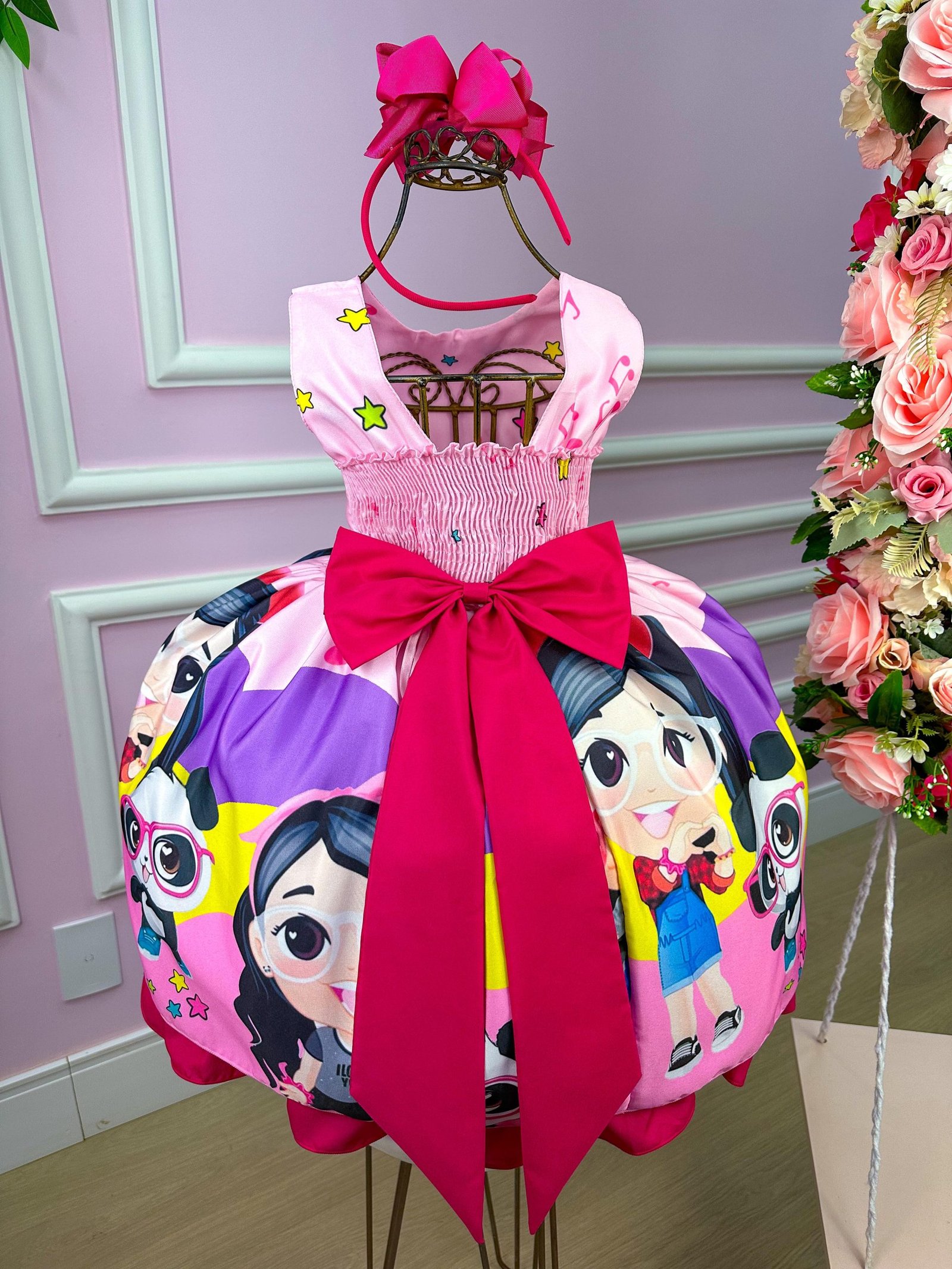 Vestido Tematicos da Miss Luluca Rosa Bebe - Imagem 4