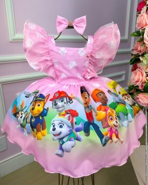 Vestido Temáticos Kids Patrulha Canina -Sky