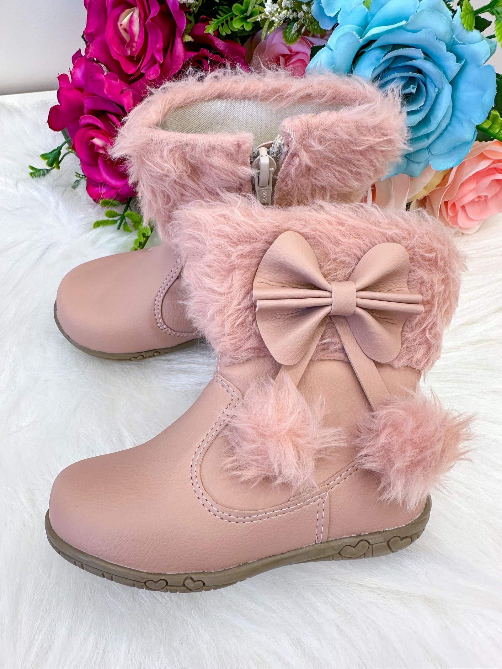 Bota/Coturno Flor Di Mila Zoe Nude-Rose - Imagem 4