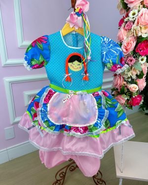 Vestido Junino Boneca Daniela