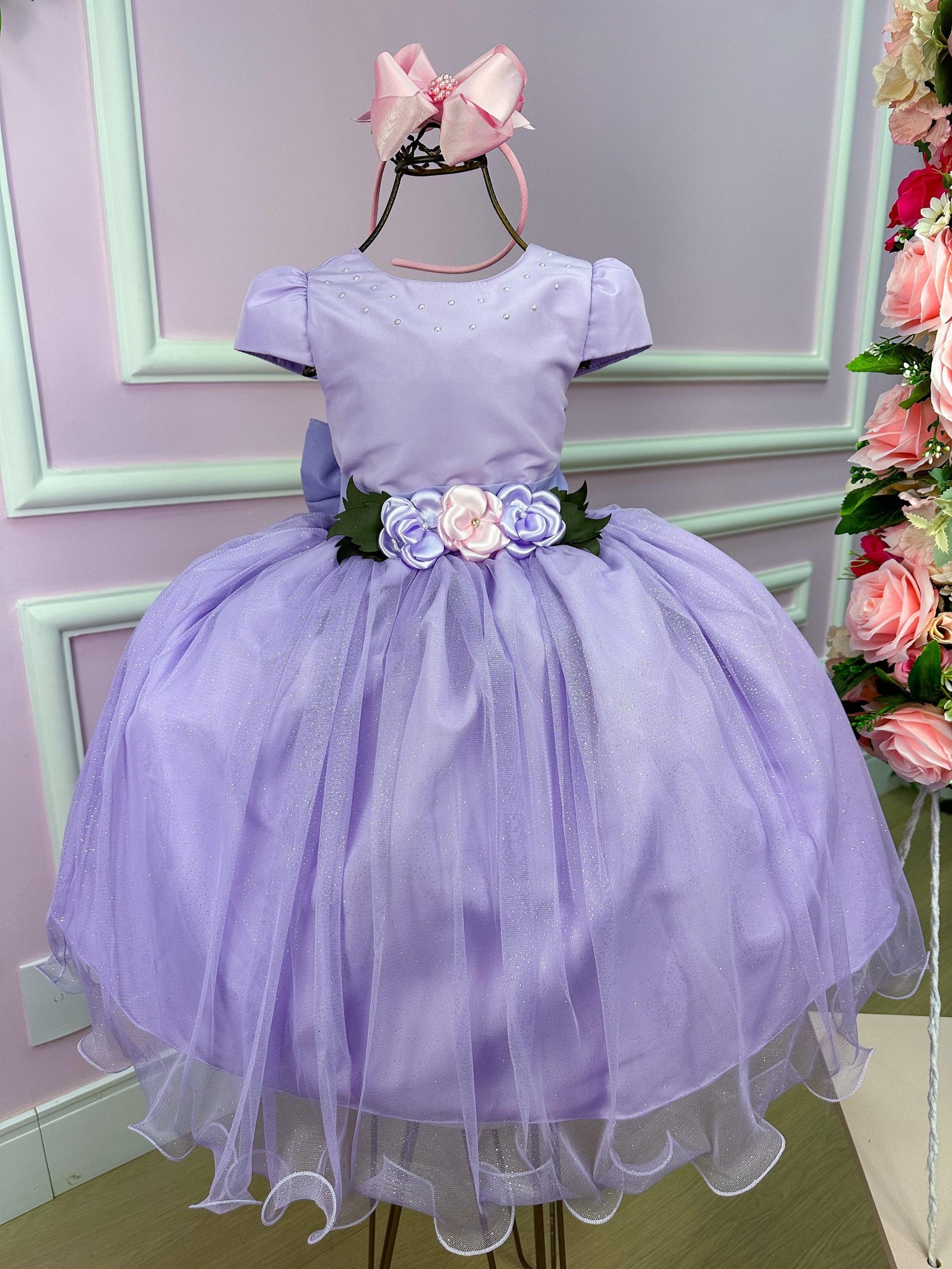 Vestido Juvenil Vila Lele Luiza Lilas