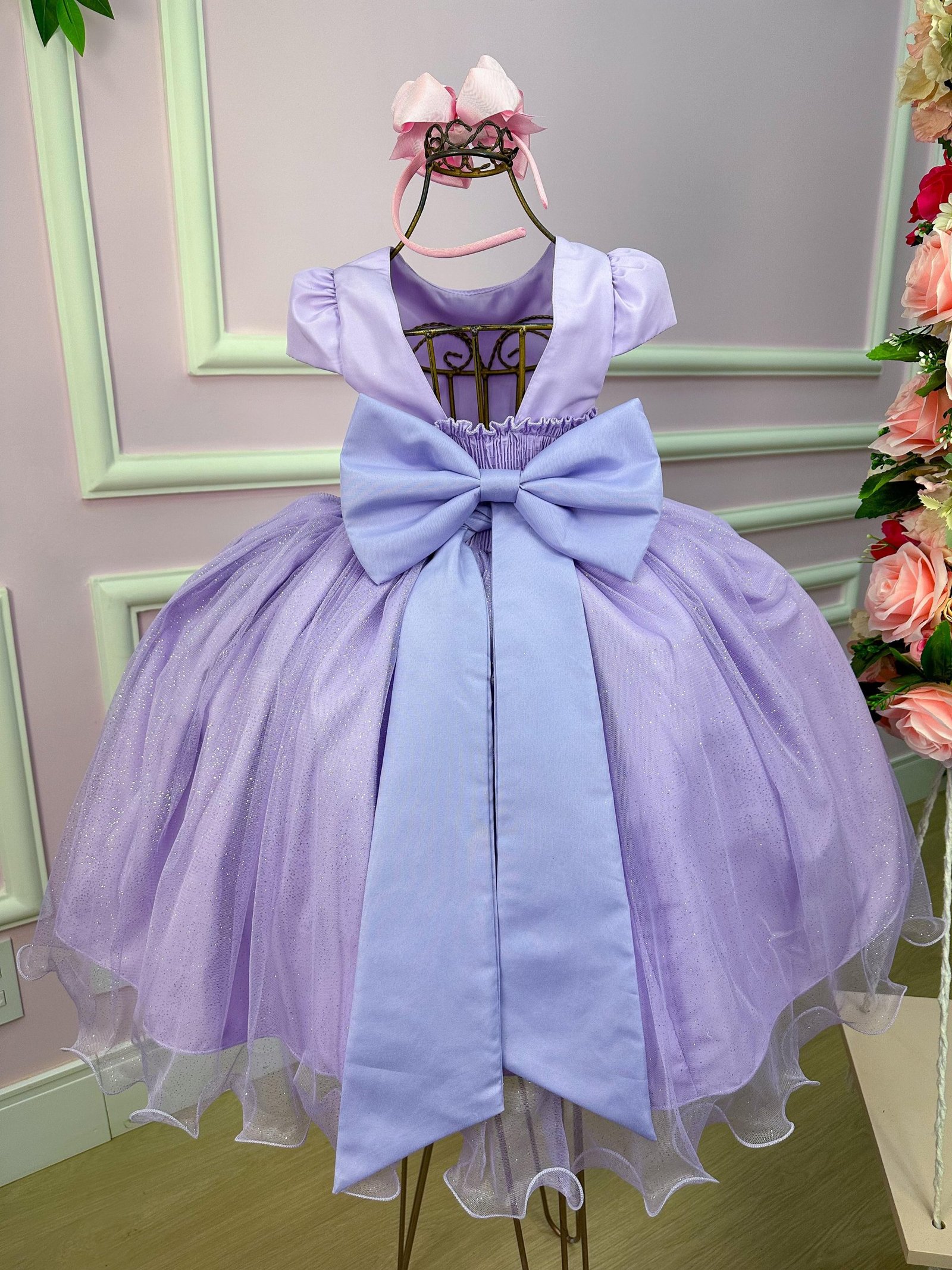 Vestido Juvenil Vila Lele Luiza Lilas - Imagem 4