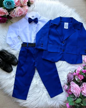 Conjunto Miss Cherry Social Terno – Blaizer Azul Royal