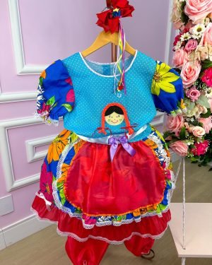 Vestido Junino Boneca Mariana