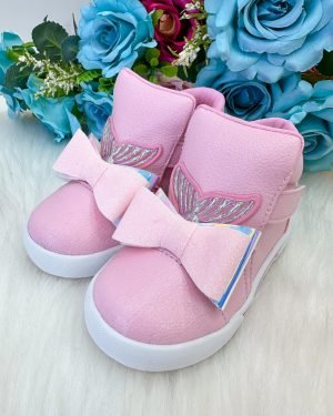 Tênis Bota Encanto de Criança Sereia/Ariel Rosa