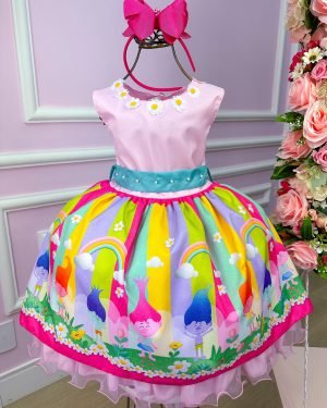 Vestido Tematicos Luxo Trolls