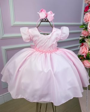 Vestido Belle Fille Bia Rosa Bebe