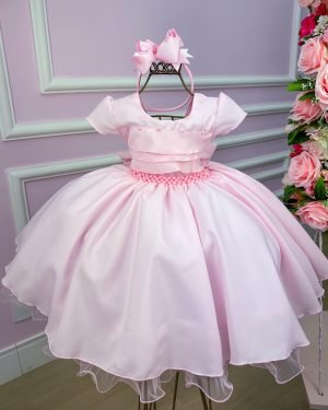 Vestido Belle Fille Lara Rosa