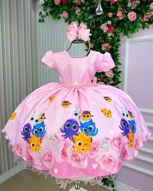 Vestido Tematicos Ysa Kids Bolofofos - Bolo Fofos Rosa