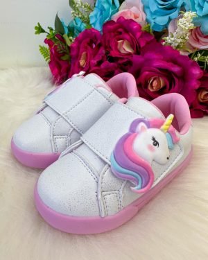 Tênis Encanto de Criança Unicornio Branco