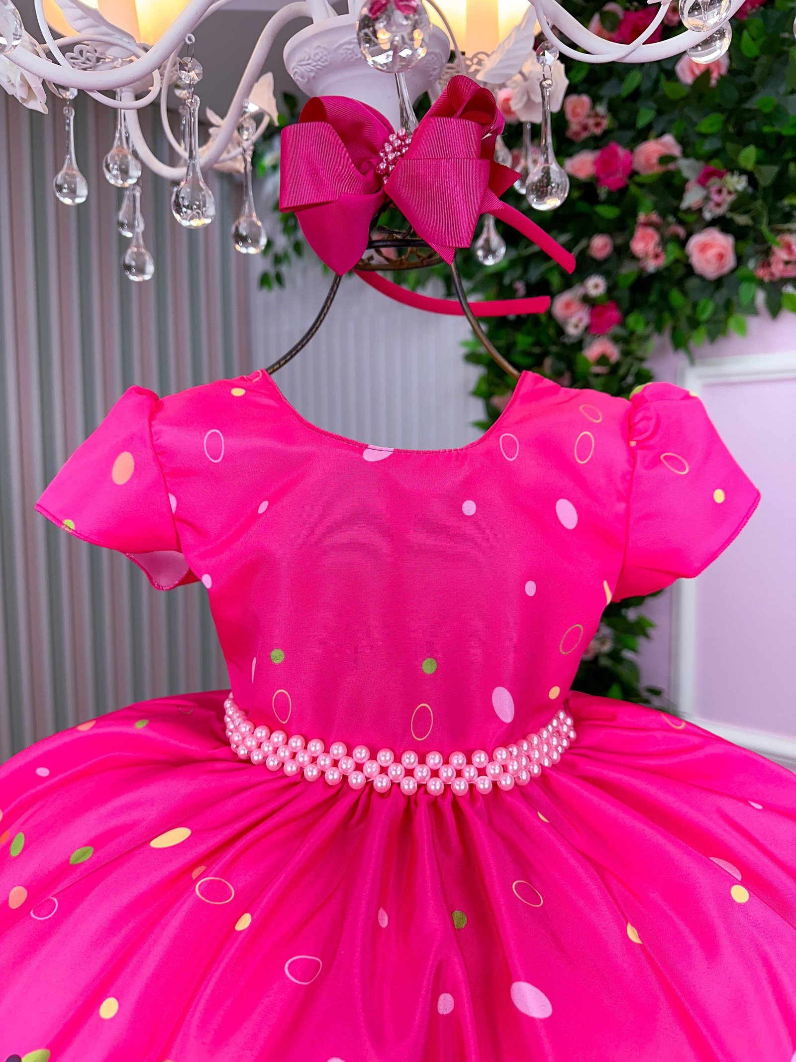 Vestido Tematicos Ysa Kids Divertidamente Pink - Imagem 2