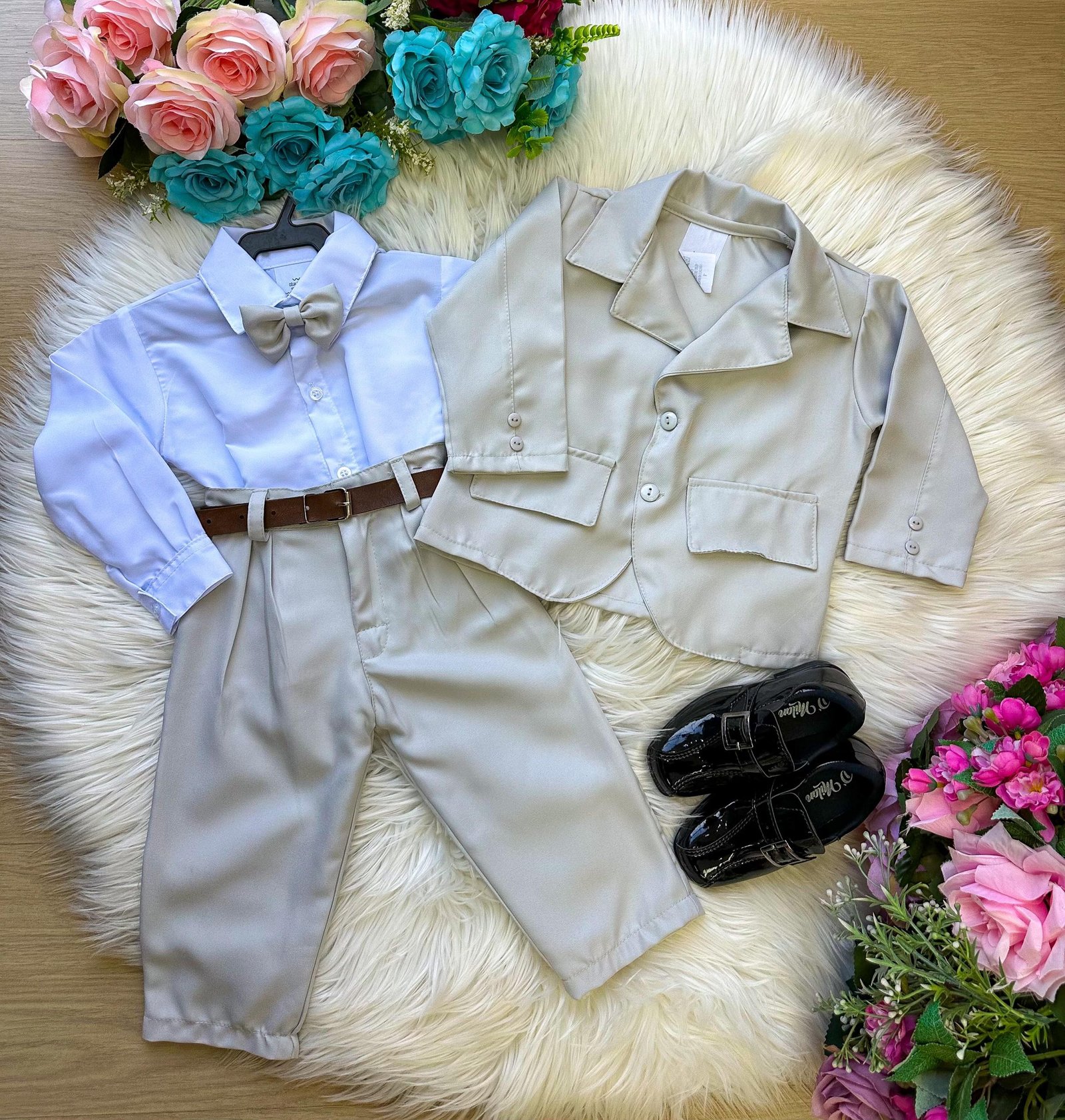 Conjunto Miss Cherry Social Gabriel Terno - Blaizer Cinza Claro - Imagem 7