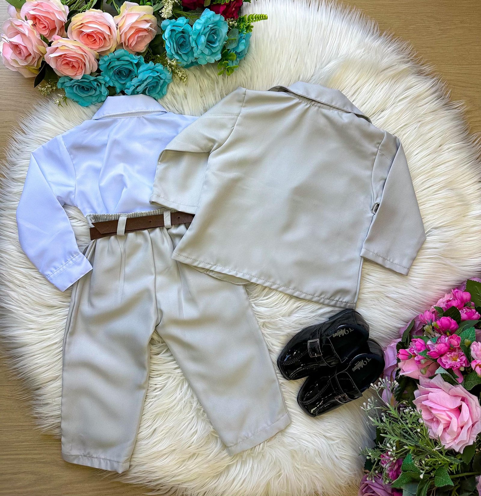 Conjunto Miss Cherry Social Gabriel Terno - Blaizer Cinza Claro - Imagem 8