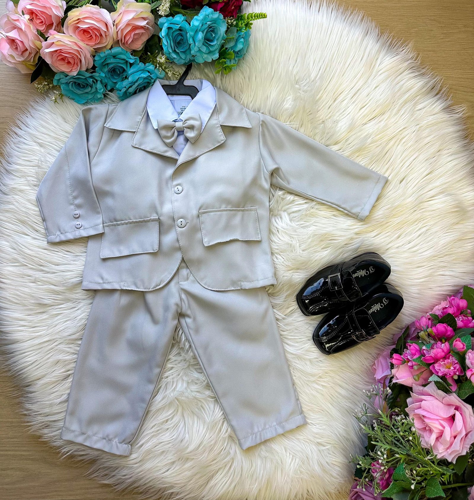 Conjunto Miss Cherry Social Gabriel Terno - Blaizer Cinza Claro - Imagem 6