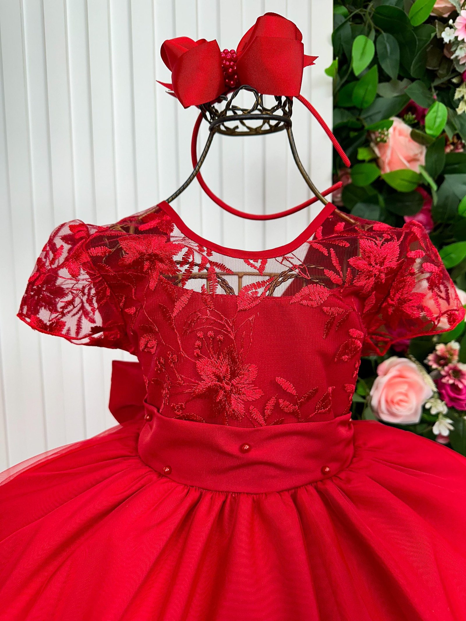 Vestido Giovanella/Giovanela Mariza Longo Vermelho - Imagem 2