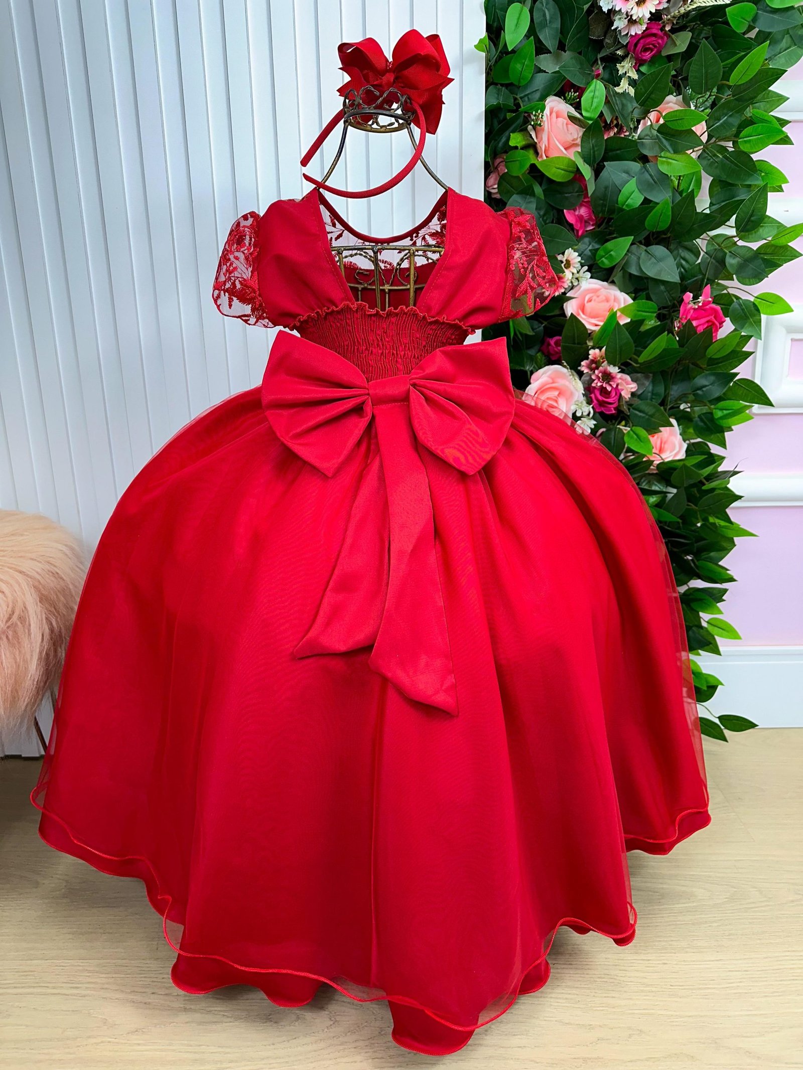 Vestido Giovanella/Giovanela Mariza Longo Vermelho - Imagem 4