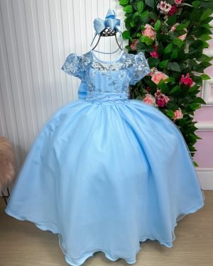 Vestido Giovanella/Giovanela Mariza Longo Azul Bebe