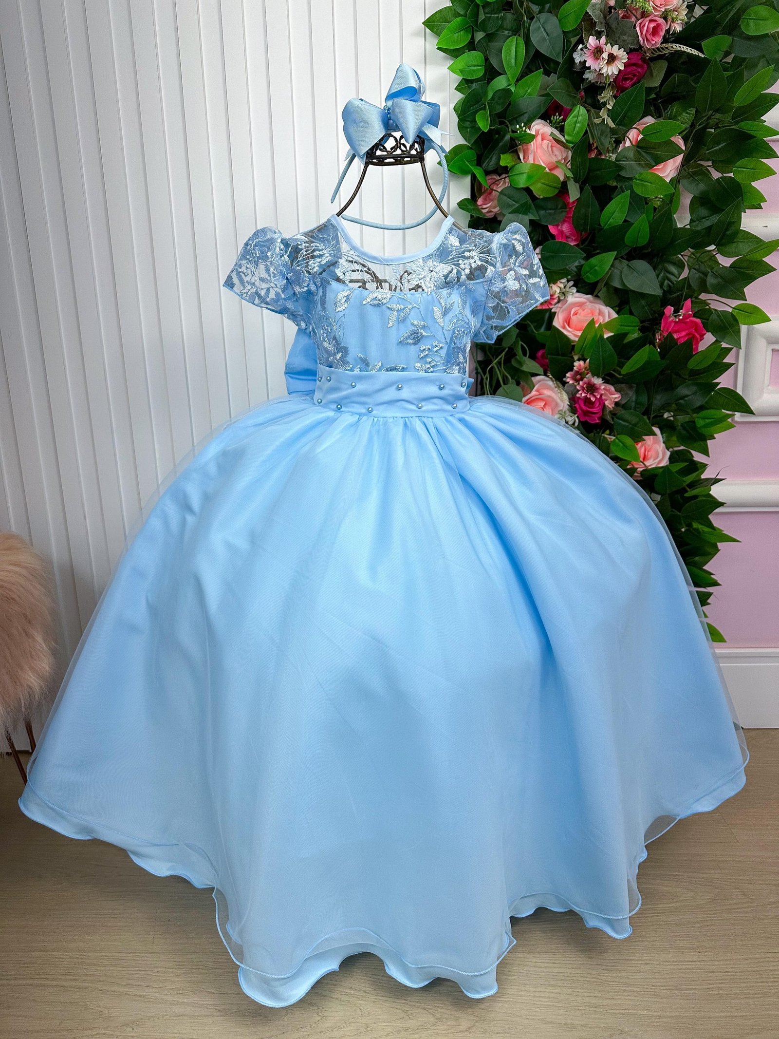 Vestido Giovanella/Giovanela Mariza Longo Azul Bebe