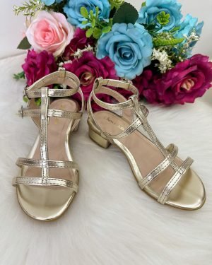 Sandalia Flor Di Mila Mariana Dourada