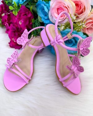 Sandalia Flor Di Mila Laise Borboletas Rosa