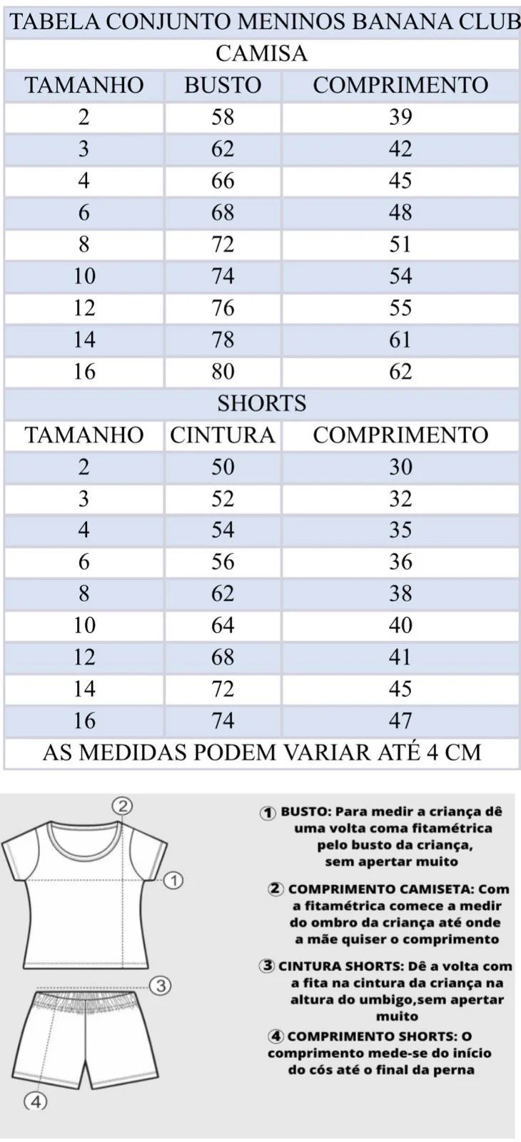 Conjunto Meninos Lucas Banana Club Shorts Camisa Vermelho - Imagem 5