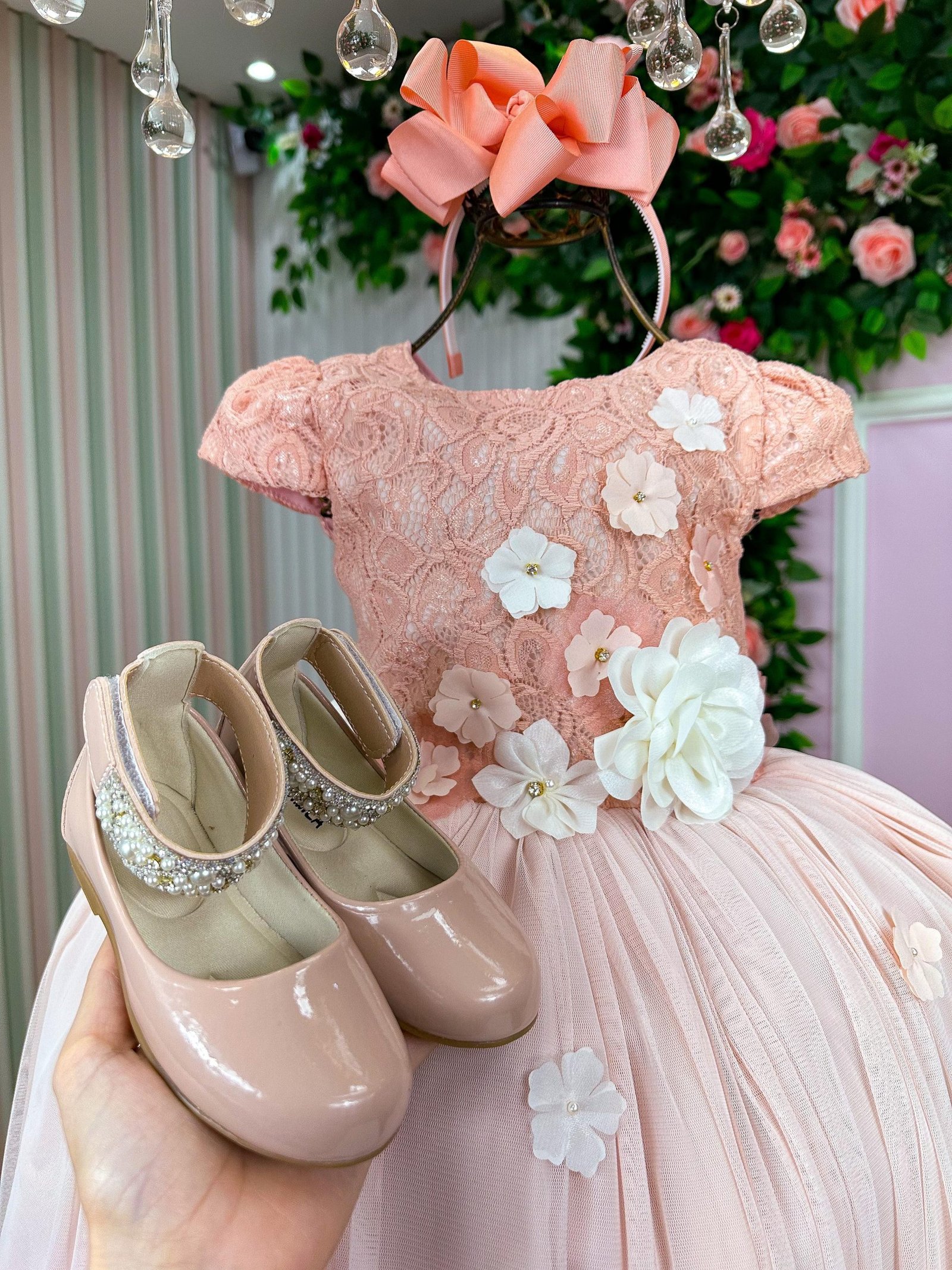 Vestido Juvenil Vila Lele Salmão - Imagem 3