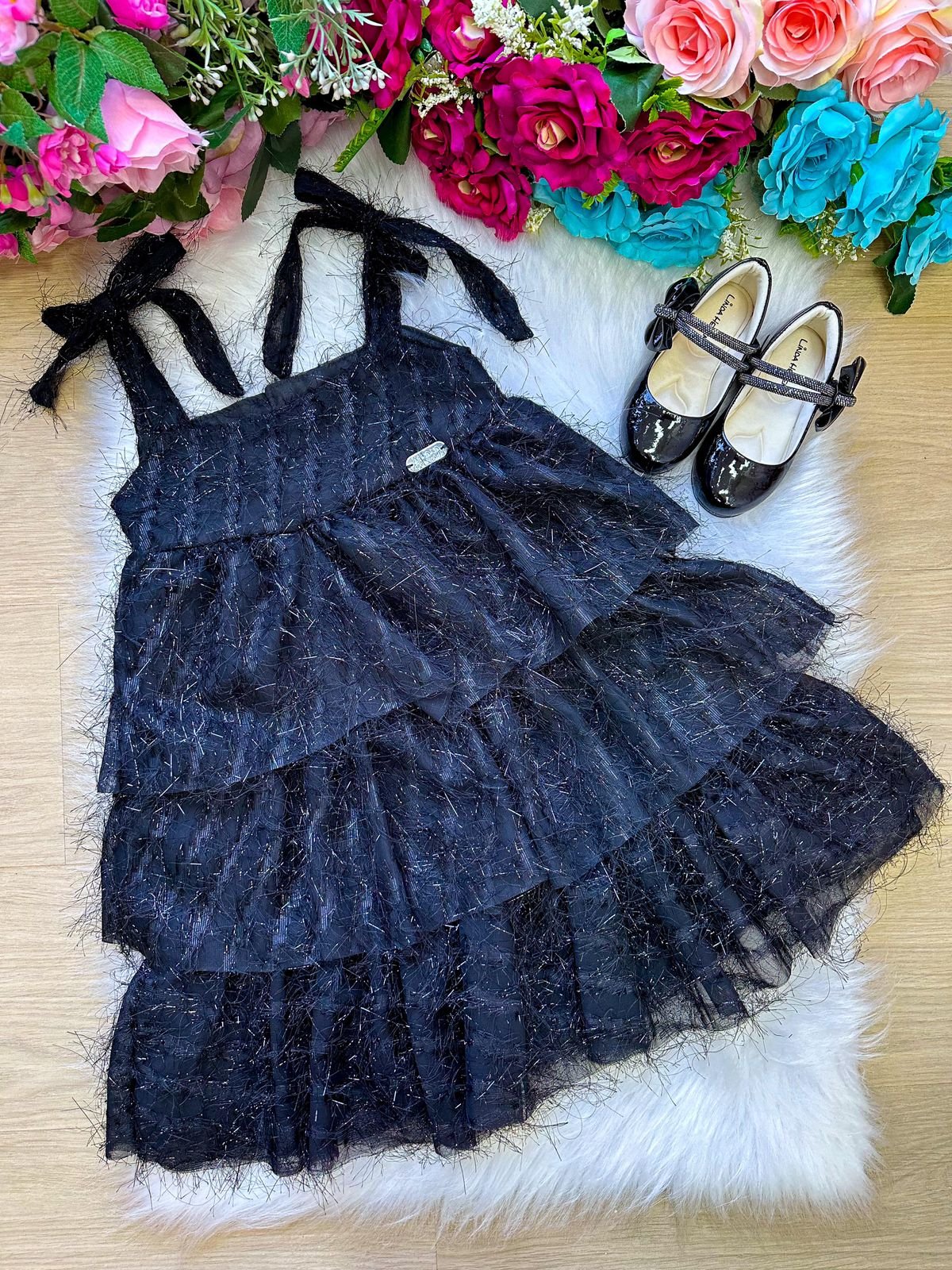 Vestido Banana Club Vitoria Preto - Imagem 2