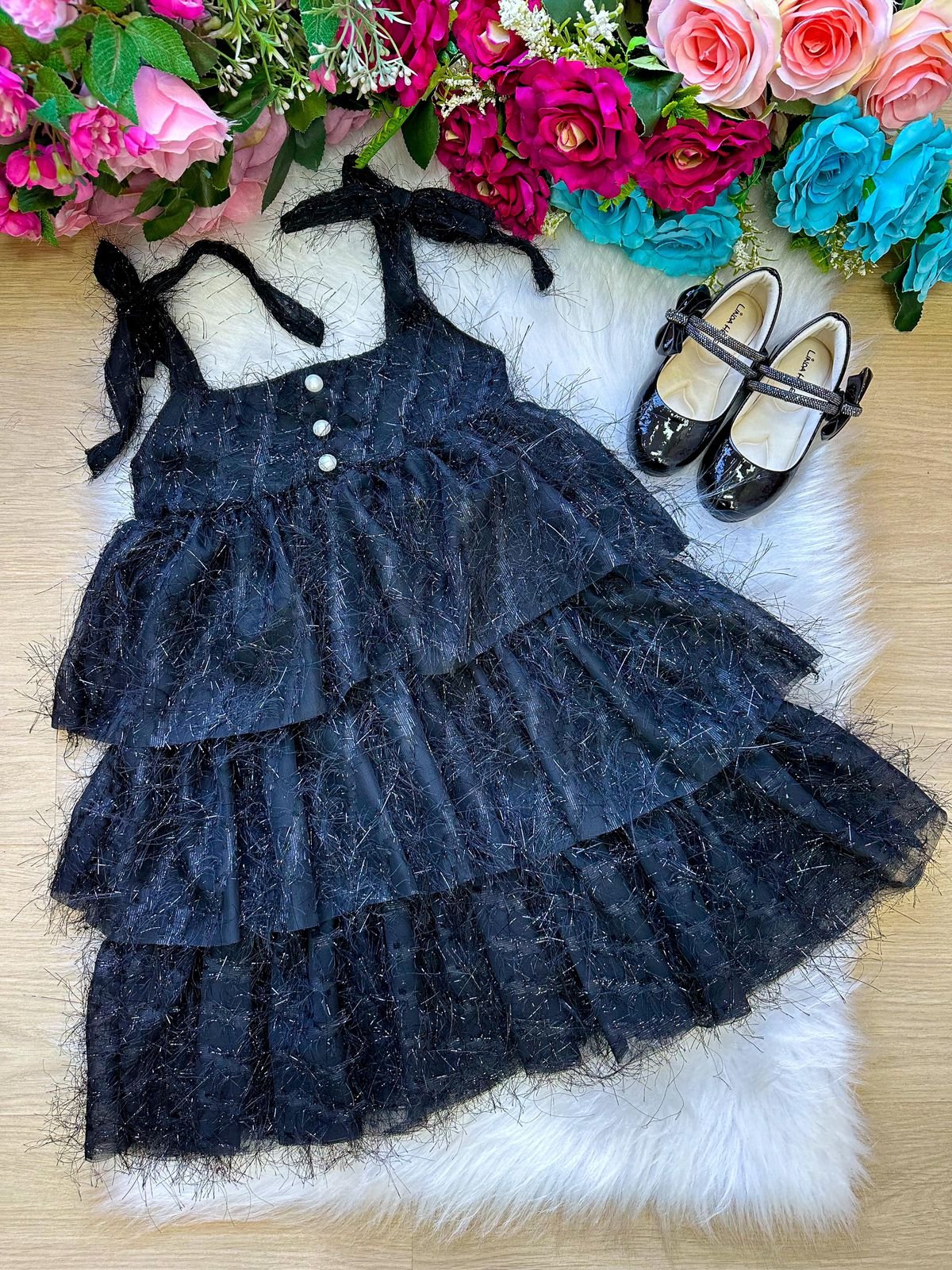 Vestido Banana Club Vitoria Preto - Imagem 4