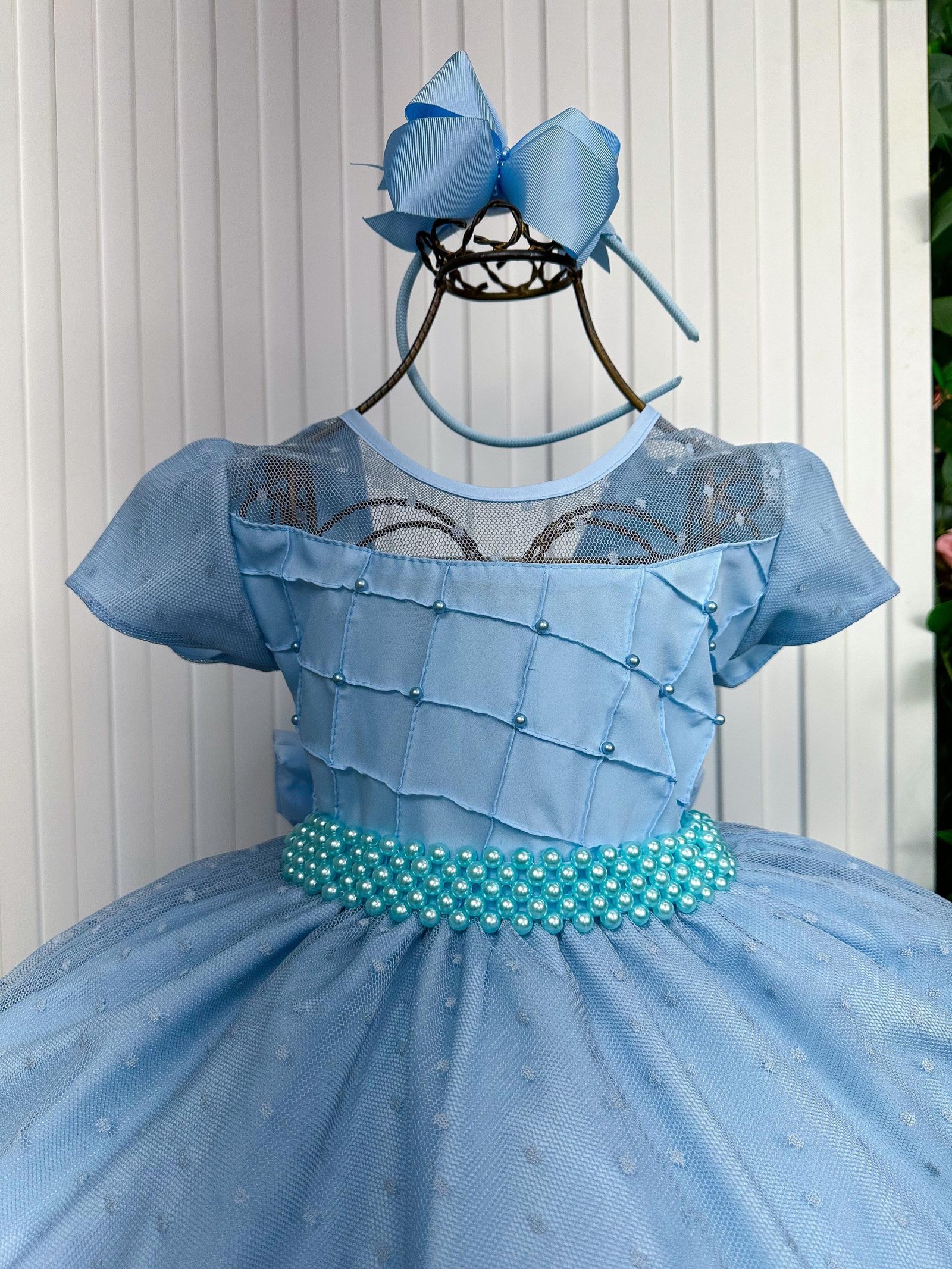 Vestido Giovanella/Giovanela Sonia Longo Azul Bebe - Imagem 2