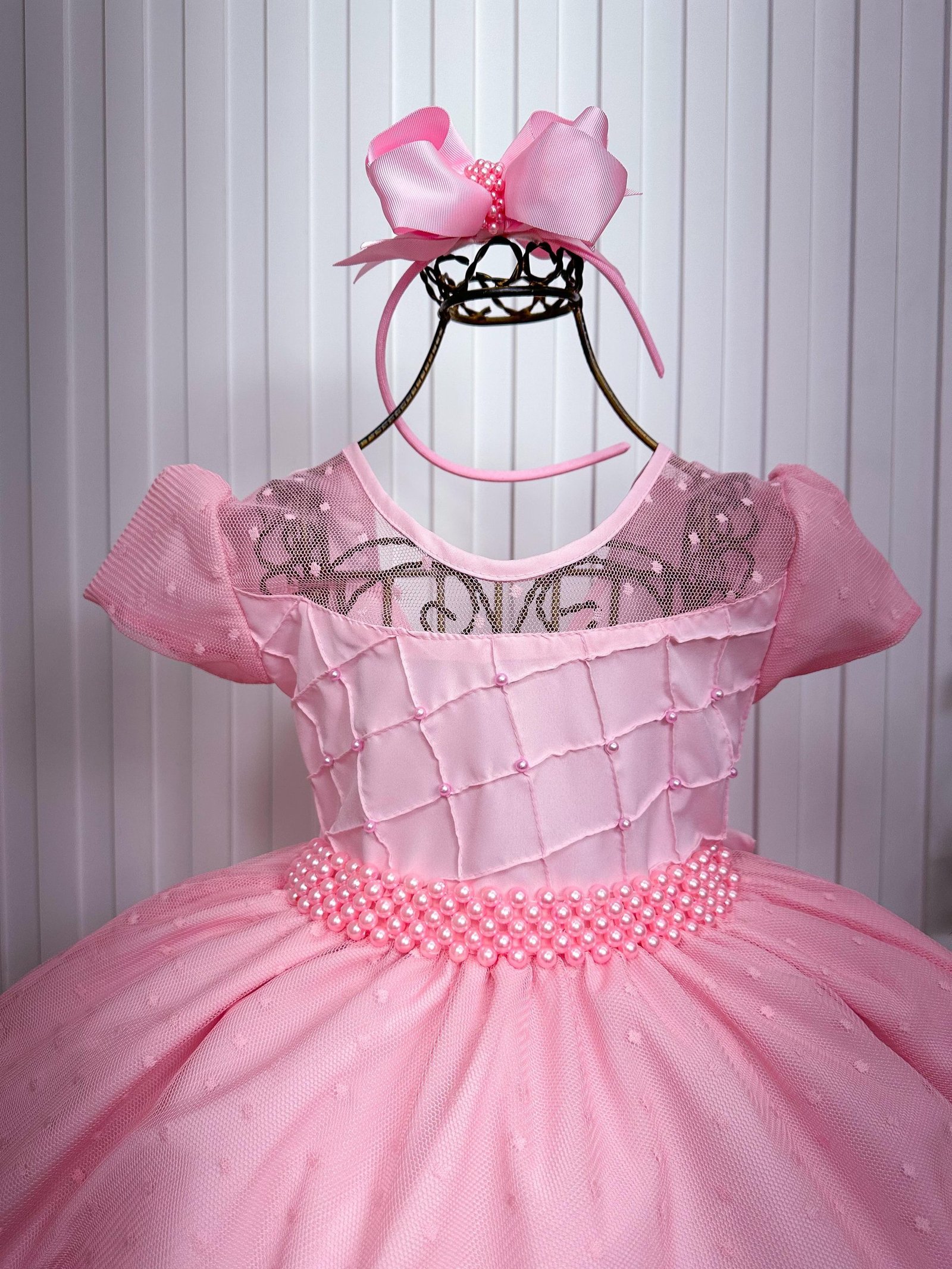 Vestido Giovanella/Giovanela Sonia Longo Rosa Bebe - Imagem 2