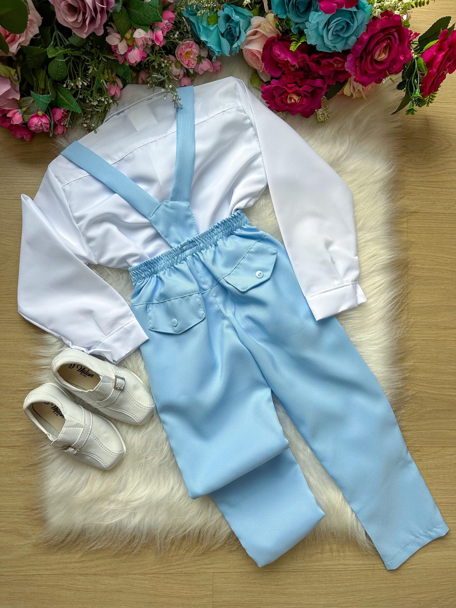 Conjunto Kanga Social Gustavo Suspensorio Azul Bebe - Imagem 3