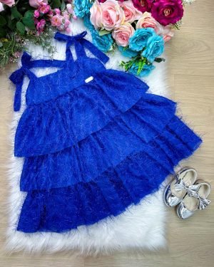 Vestido Banana Club Vitoria Azul Royal