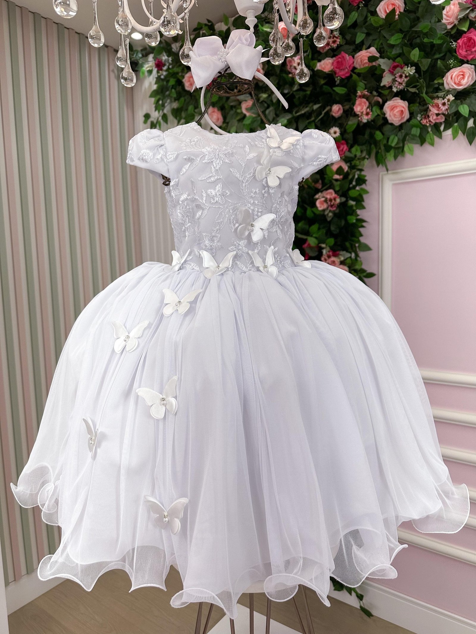 Vestido Juvenil - Midi Vila Lele Sabrina Branco