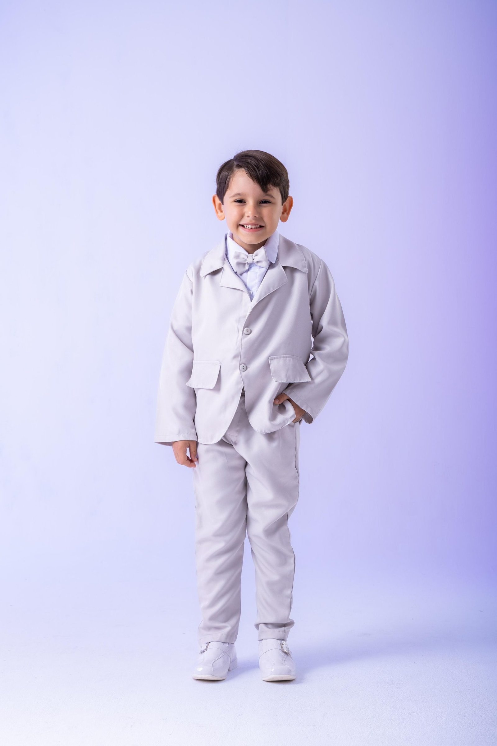 Conjunto Miss Cherry Social Gabriel Terno - Blaizer Cinza Claro