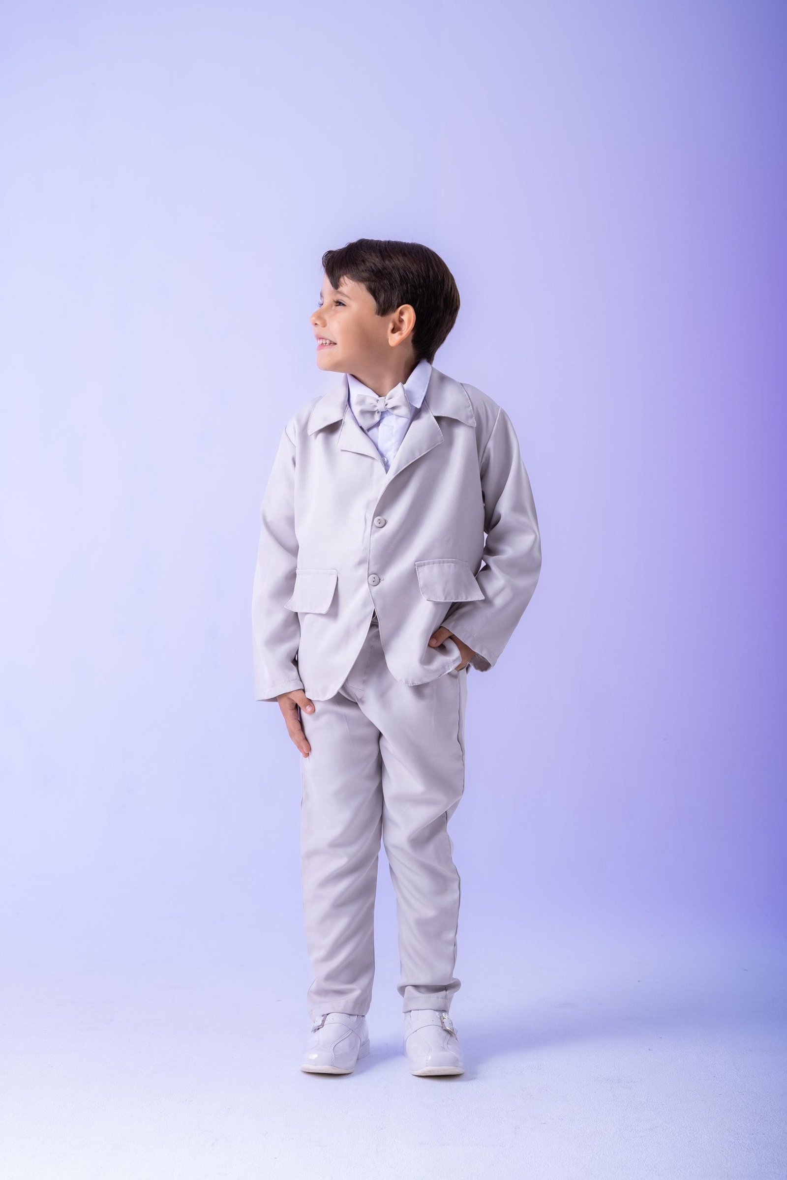 Conjunto Miss Cherry Social Gabriel Terno - Blaizer Cinza Claro - Imagem 3