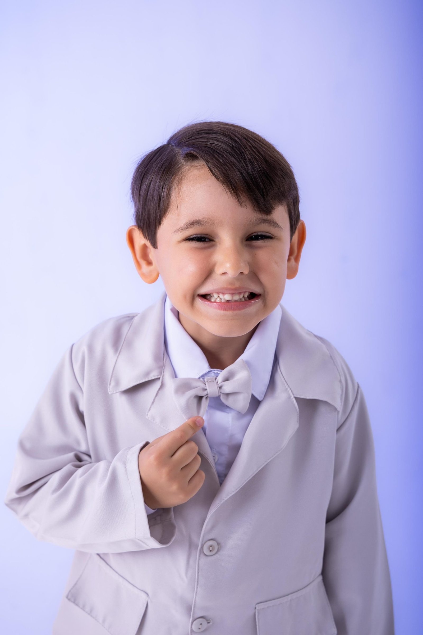 Conjunto Miss Cherry Social Gabriel Terno - Blaizer Cinza Claro - Imagem 4