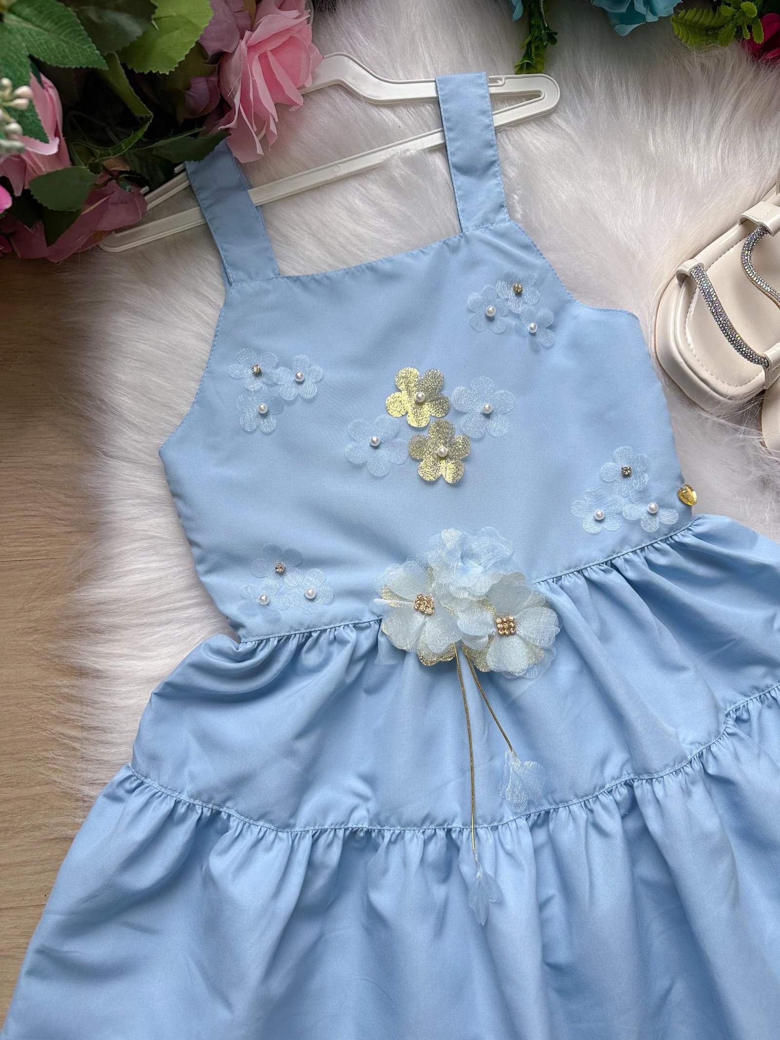Vestido Blogueirinha Cecilia Azul Bebe - Imagem 2