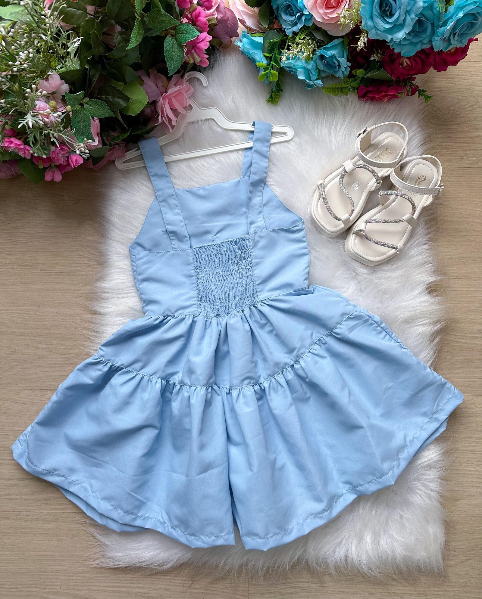 Vestido Blogueirinha Cecilia Azul Bebe - Imagem 4