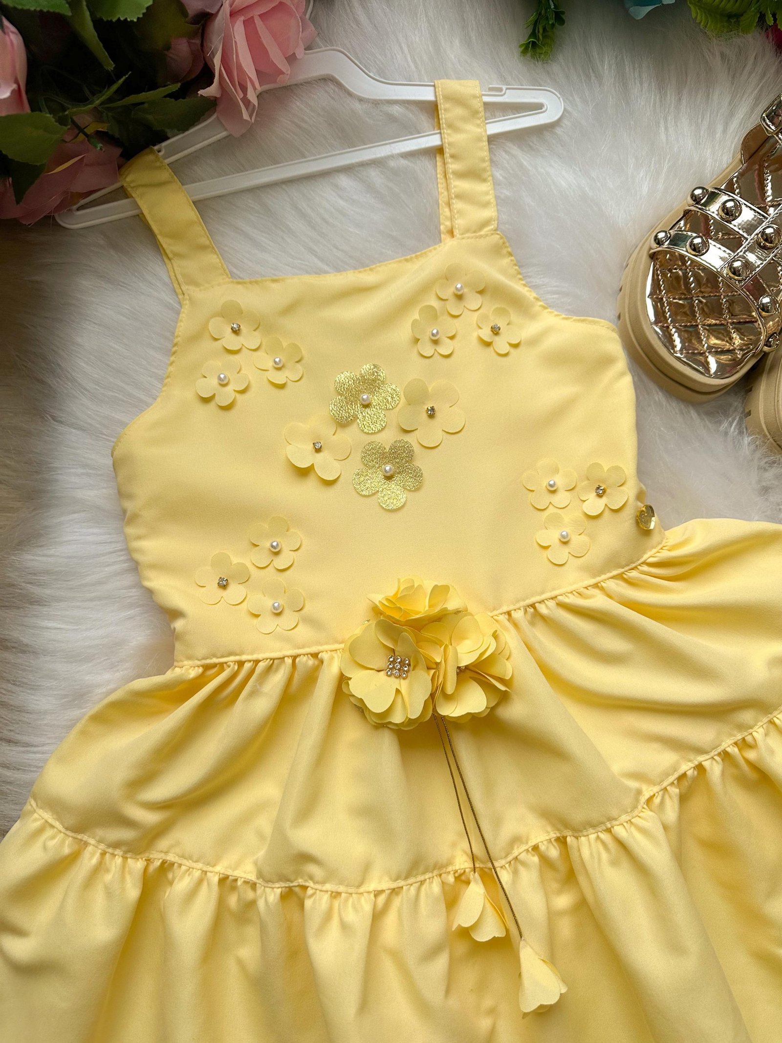 Vestido Blogueirinha Cecilia Amarelo - Imagem 2