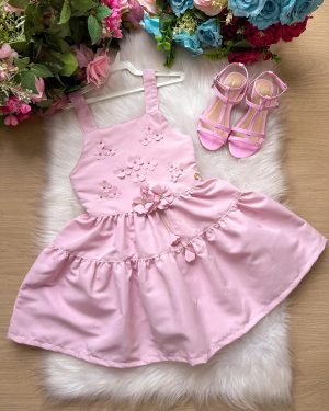 Vestido Blogueirinha Cecilia Rosa Bebe