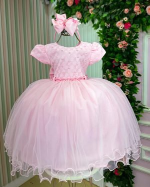 Vestido Menina Bonita Aline Rosa Bebe