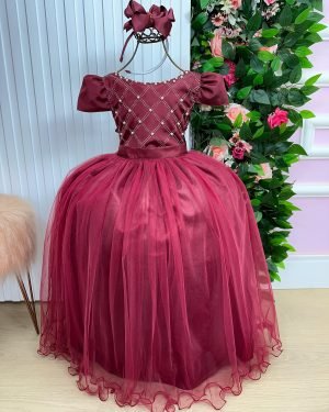 Vestido Enjoy Longo Gabriela Marsala