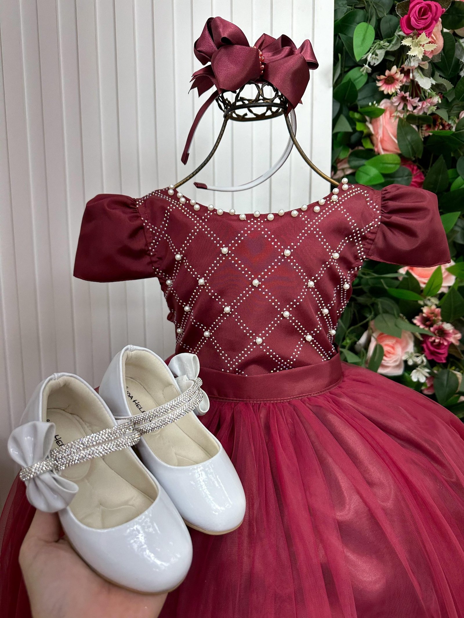 Vestido Enjoy Longo Gabriela Marsala - Imagem 3